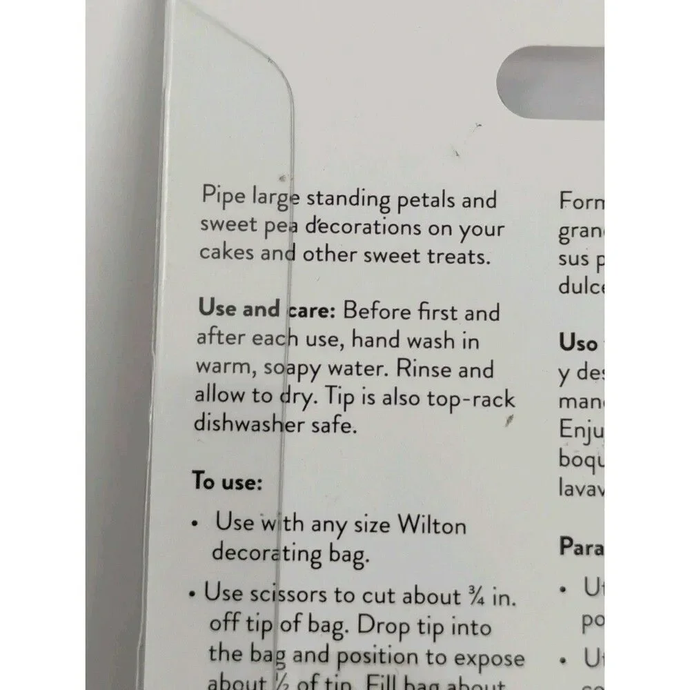 Wilton St. Honore Decorating Tip Stainless Steal NEW IN PKG